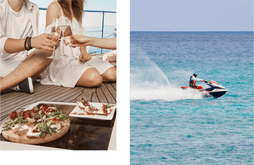 Options à bord du Yacht Saint Tropez